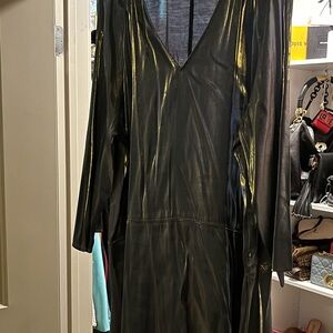 H&M Shiny Long-Sleeve Dress